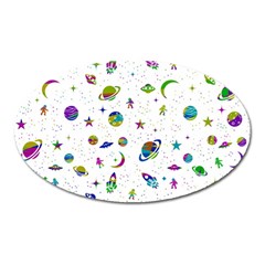 Space pattern Oval Magnet