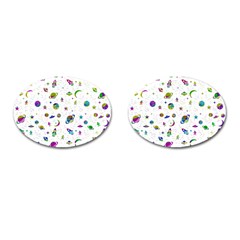 Space pattern Cufflinks (Oval)