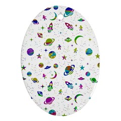 Space pattern Oval Ornament (Two Sides)