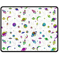 Space pattern Fleece Blanket (Medium) 