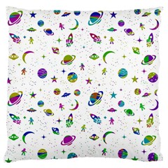 Space Pattern Large Flano Cushion Case (two Sides) by ValentinaDesign