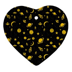 Space Pattern Ornament (heart) by ValentinaDesign