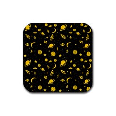 Space Pattern Rubber Coaster (square)  by ValentinaDesign
