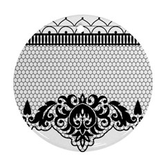 Transparent Lace Decoration Round Ornament (two Sides) by Nexatart