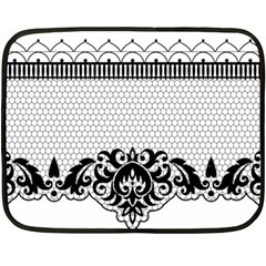 Transparent Lace Decoration Double Sided Fleece Blanket (mini)  by Nexatart