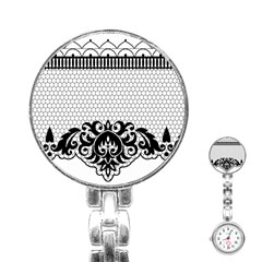 Transparent Lace Decoration Stainless Steel Nurses Watch by Nexatart