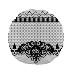 Transparent Lace Decoration Standard 15  Premium Flano Round Cushions by Nexatart