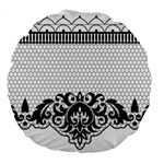 Transparent Lace Decoration Large 18  Premium Flano Round Cushions Front