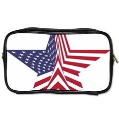 A Star With An American Flag Pattern Toiletries Bags 2-side by Nexatart