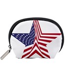 A Star With An American Flag Pattern Accessory Pouches (Small)  Front