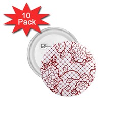 Transparent Decorative Lace With Roses 1 75  Buttons (10 Pack)