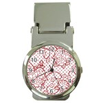 Transparent Decorative Lace With Roses Money Clip Watches Front