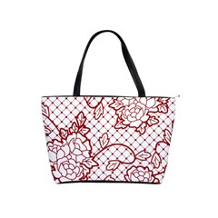 Transparent Decorative Lace With Roses Shoulder Handbags by Nexatart