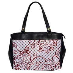 Transparent Decorative Lace With Roses Office Handbags by Nexatart