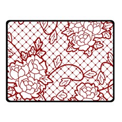 Transparent Decorative Lace With Roses Fleece Blanket (small) by Nexatart