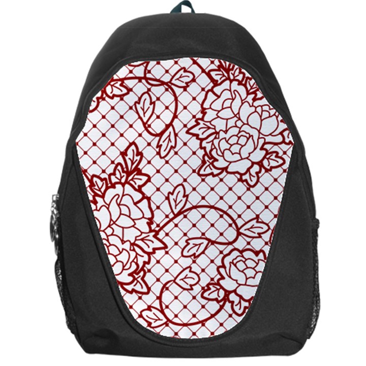 Transparent Decorative Lace With Roses Backpack Bag