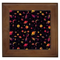 Space Pattern Framed Tiles by ValentinaDesign