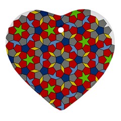 Penrose Tiling Ornament (heart) by Nexatart