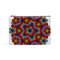 Penrose Tiling Cosmetic Bag (medium)  by Nexatart