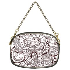 Henna Line Art Clipart Chain Purses (Two Sides) 