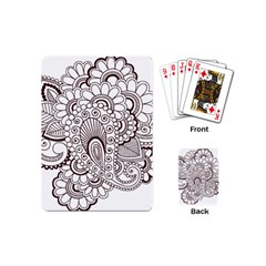 Henna Line Art Clipart Playing Cards (Mini) 