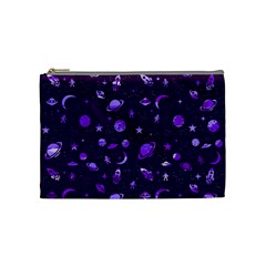 Space Pattern Cosmetic Bag (medium)  by ValentinaDesign