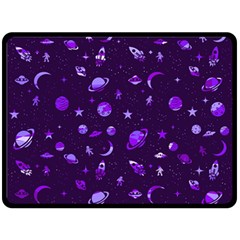 Space Pattern Fleece Blanket (large)  by ValentinaDesign