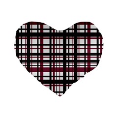 Plaid Pattern Standard 16  Premium Heart Shape Cushions by ValentinaDesign