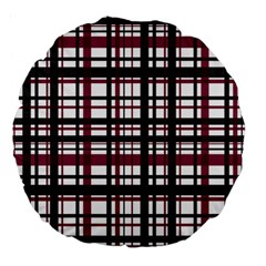 Plaid Pattern Large 18  Premium Flano Round Cushions by ValentinaDesign