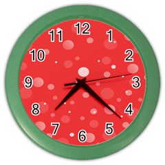 Decorative Dots Pattern Color Wall Clocks by ValentinaDesign