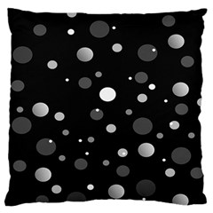 Decorative Dots Pattern Large Flano Cushion Case (one Side) by ValentinaDesign