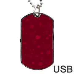 Decorative Dots Pattern Dog Tag Usb Flash (two Sides) by ValentinaDesign