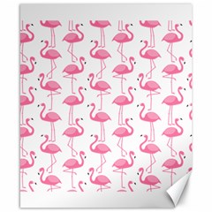 Pink Flamingos Pattern Canvas 8  X 10  by Nexatart