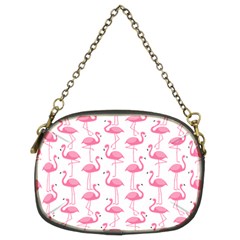 Pink Flamingos Pattern Chain Purses (two Sides)  by Nexatart