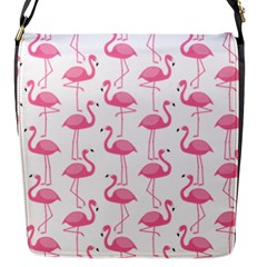 Pink Flamingos Pattern Flap Messenger Bag (s)