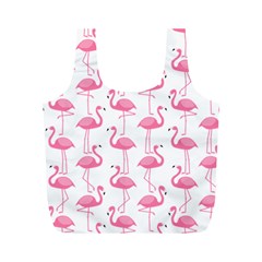 Pink Flamingos Pattern Full Print Recycle Bags (m) 