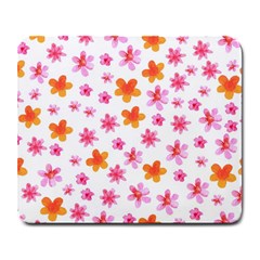 Watercolor Summer Flowers Pattern Large Mousepads by TastefulDesigns