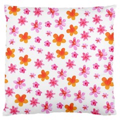 Watercolor Summer Flowers Pattern Large Cushion Case (one Side)