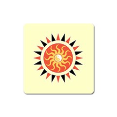Yin Yang Sunshine Square Magnet by linceazul