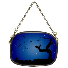 Nightscape Landscape Illustration Chain Purses (two Sides)  by dflcprints