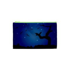 Nightscape Landscape Illustration Cosmetic Bag (xs) by dflcprints