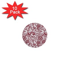 Transparent Lace With Flowers Decoration 1  Mini Buttons (10 Pack) 