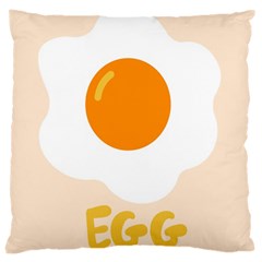 Egg Eating Chicken Omelette Food Large Cushion Case (one Side) by Nexatart