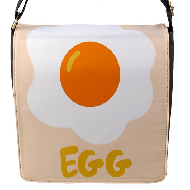 Egg Eating Chicken Omelette Food Flap Messenger Bag (S)