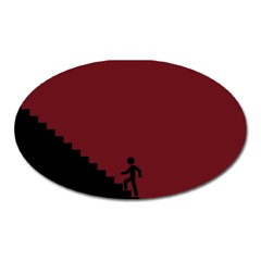 Walking Stairs Steps Person Step Oval Magnet