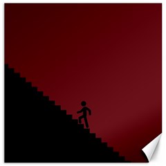 Walking Stairs Steps Person Step Canvas 16  X 16   by Nexatart