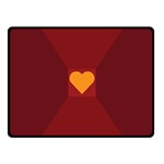 Heart Red Yellow Love Card Design Fleece Blanket (Small) 50 x40  Blanket Front