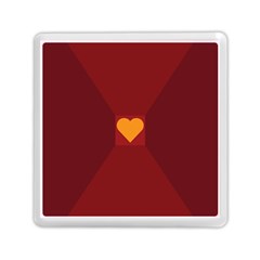 Heart Red Yellow Love Card Design Memory Card Reader (square)  by Nexatart