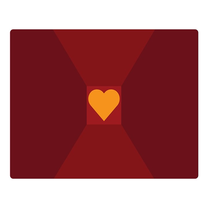 Heart Red Yellow Love Card Design Double Sided Flano Blanket (Large) 