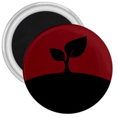 Plant Last Plant Red Nature Last 3  Magnets by Nexatart